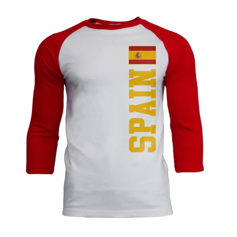 World Cup Spain Mens Soft Raglan T Shirt sold by Old Glory