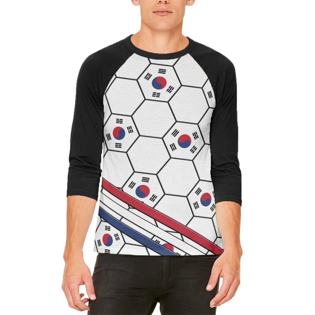 World Cup South Korea Soccer Ball Mens Raglan T Shirt sold by Old Glory