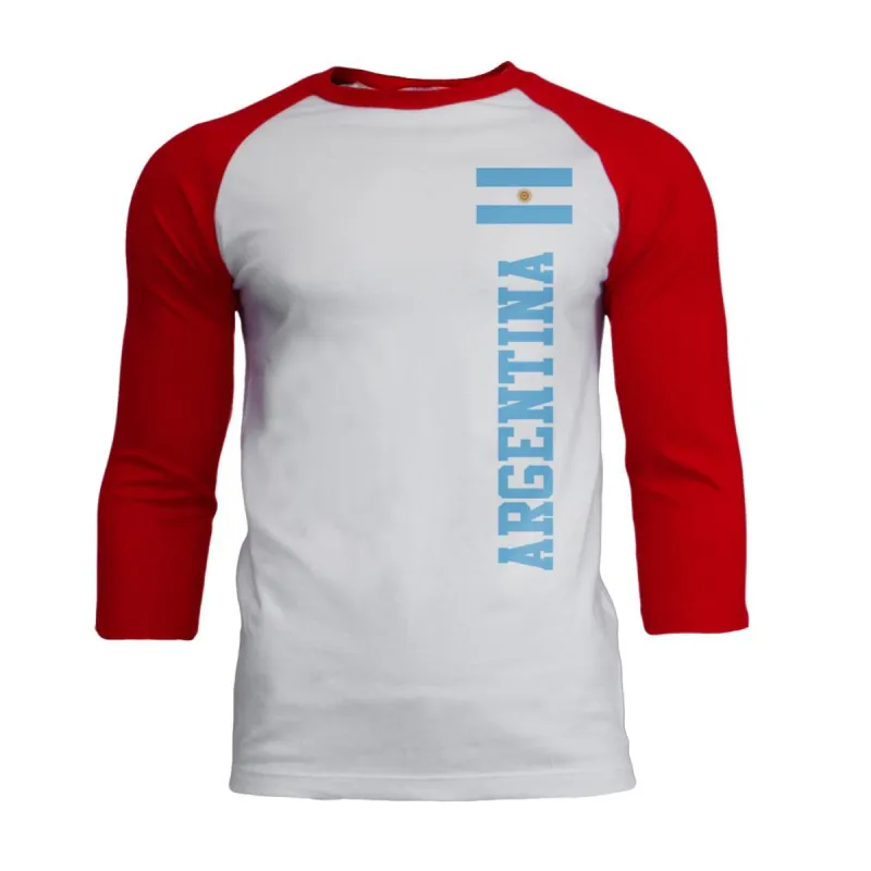World Cup Argentina Mens Soft Raglan T Shirt sold by Old Glory