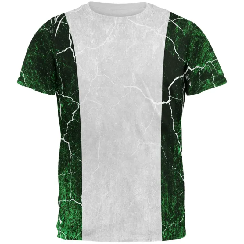 Distressed Grunge Flag of Nigeria All Over Mens T Shirt sold by Old Glory