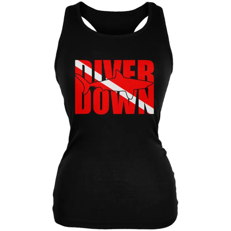 Diver Down Megalodon Shark Juniors Soft Tank Top sold by Old Glory