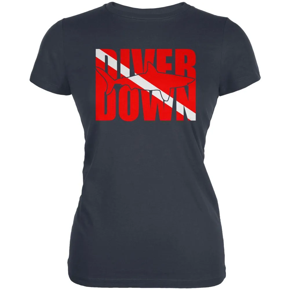 Diver Down Megalodon Shark Juniors Soft T Shirt sold by Old Glory