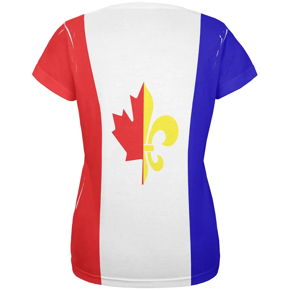 French Canadian Flag All Over Womens T Shirt sold by Old Glory product image thumbnail 2