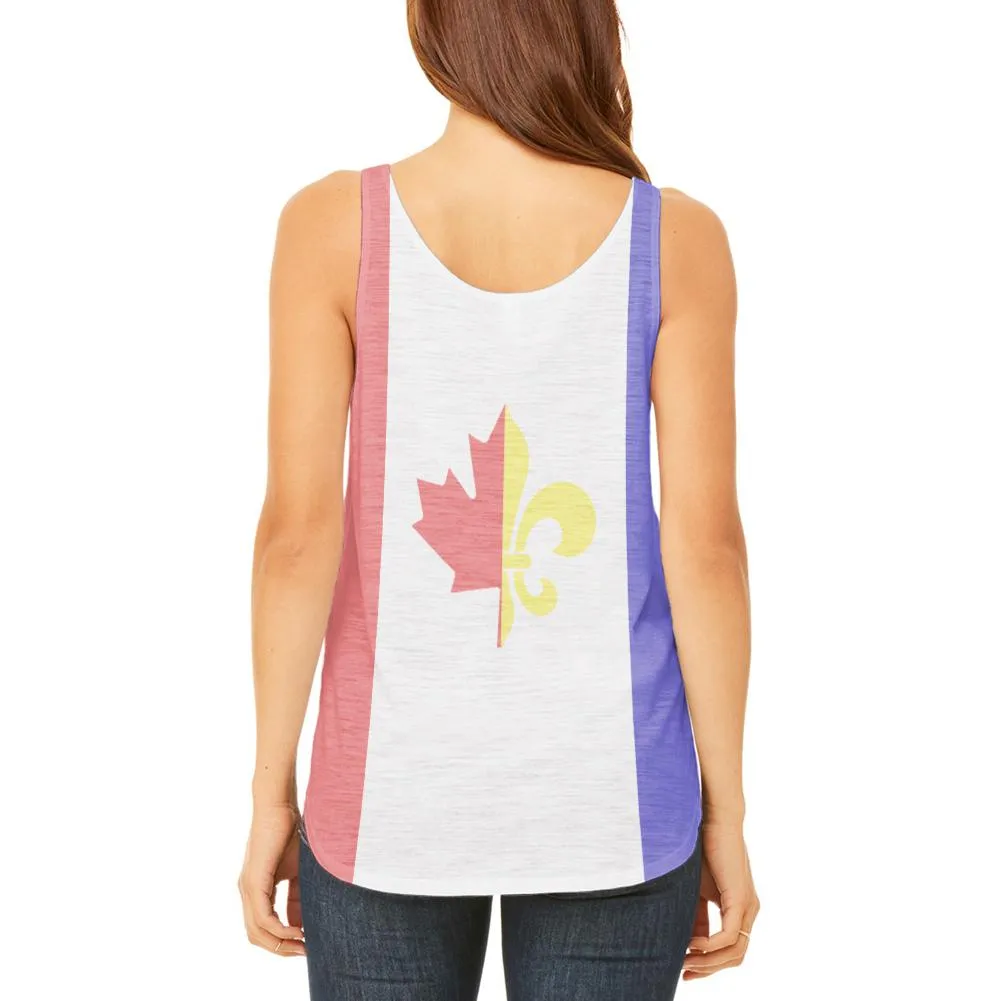 French Canadian Flag Juniors Flowy Side Slit Tank Top sold by Old Glory product image thumbnail 2