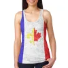 French Canadian Flag Juniors Burnout Racerback Tank Top sold by Old Glory