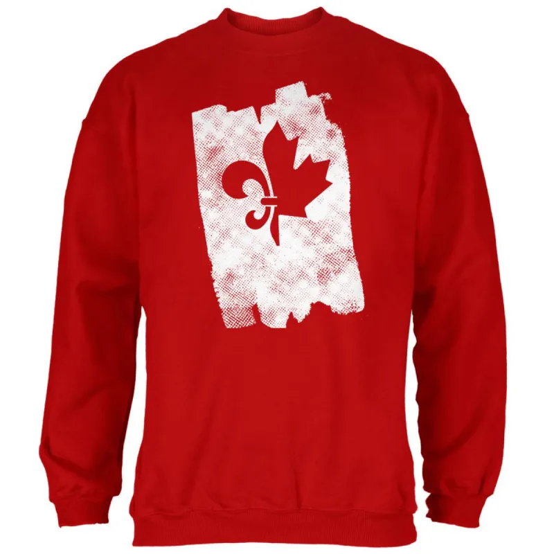 Graffiti French Canadian Fleur de Lis Maple Leaf Mens Sweatshirt sold by Old Glory