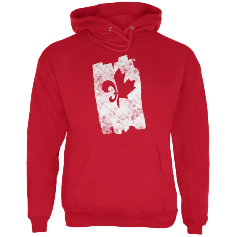 Graffiti French Canadian Fleur de Lis Maple Leaf Mens Hoodie sold by Old Glory