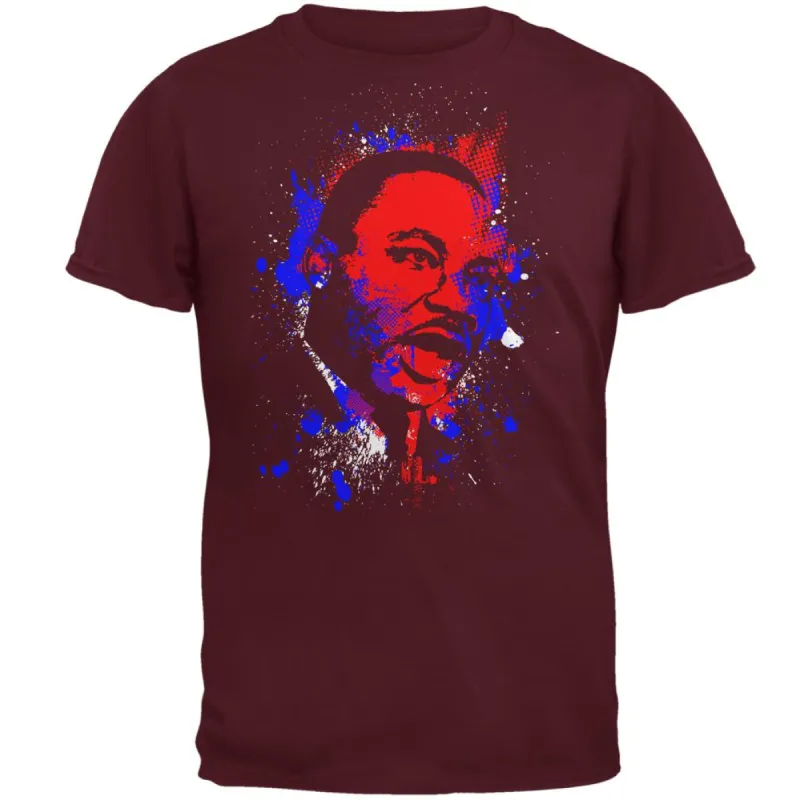 4th of July Patriotic MLK Martin Luther King Silhouette Mens T Shirt sold by Old Glory