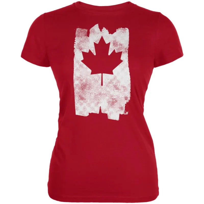 Graffiti Maple Leaf Canadian Flag Juniors Soft T Shirt sold by Old Glory