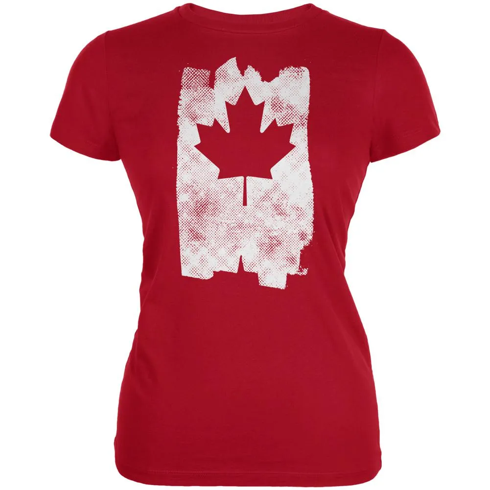 Graffiti Maple Leaf Canadian Flag Juniors Soft T Shirt sold by Old Glory