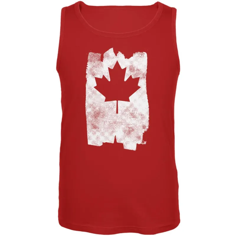 Graffiti Maple Leaf Canadian Flag Mens Tank Top sold by Old Glory