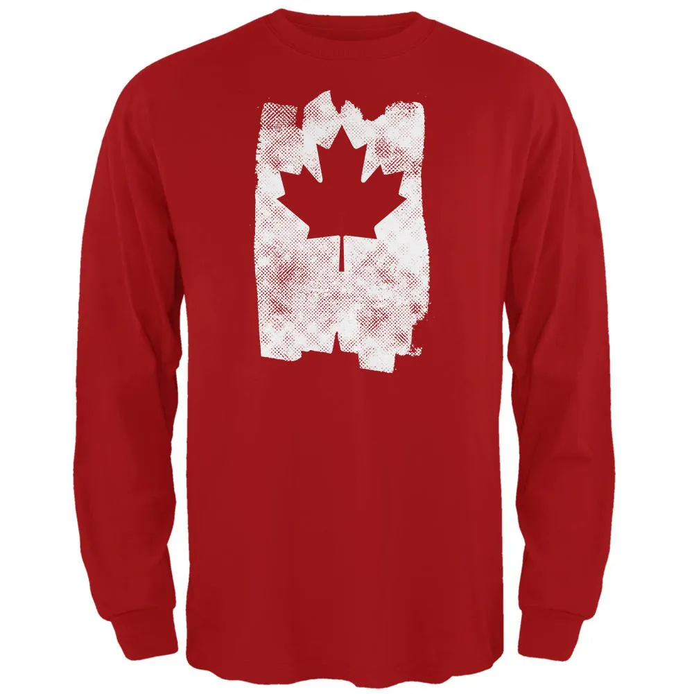 Graffiti Maple Leaf Canadian Flag Mens Long Sleeve T Shirt sold by Old Glory