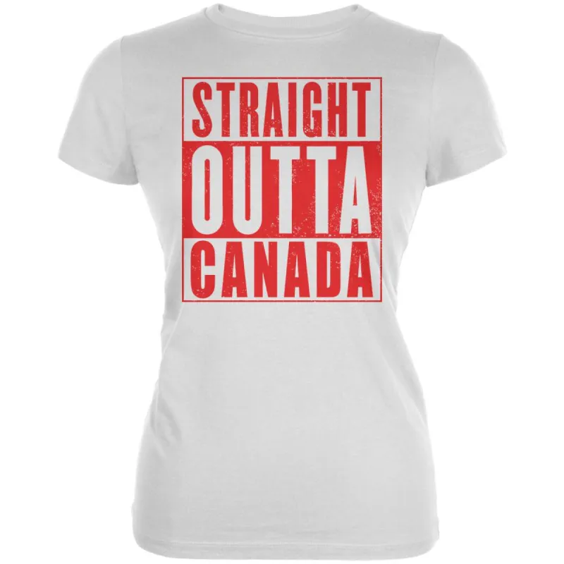 Straight Outta Canada Juniors Soft T Shirt sold by Old Glory