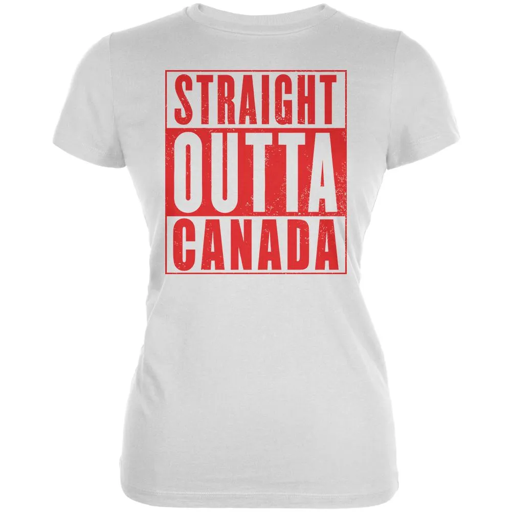 Straight Outta Canada Juniors Soft T Shirt sold by Old Glory