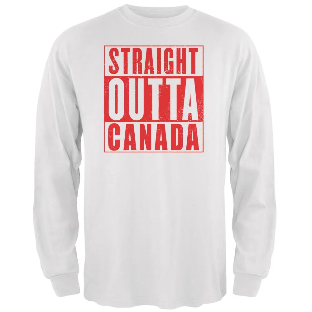 Straight Outta Canada Mens Long Sleeve T Shirt sold by Old Glory