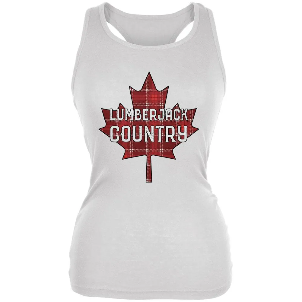 Canada Day Lumberjack Country Plaid Juniors Soft Tank Top sold by Old Glory product image thumbnail 2