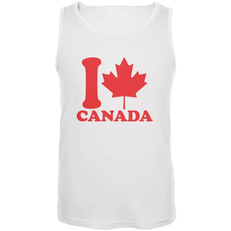 I Love Maple Leaf Heart Canada Mens Tank Top sold by Old Glory