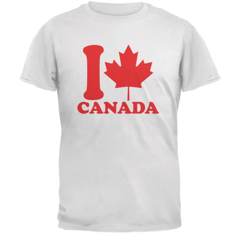 I Love Maple Leaf Heart Canada Mens T Shirt sold by Old Glory