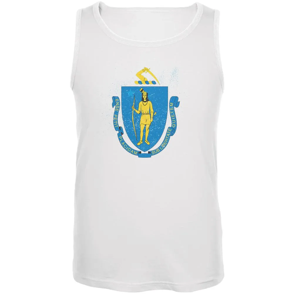 Born and Raised Massachusetts State Flag Mens Tank Top sold by Old Glory
