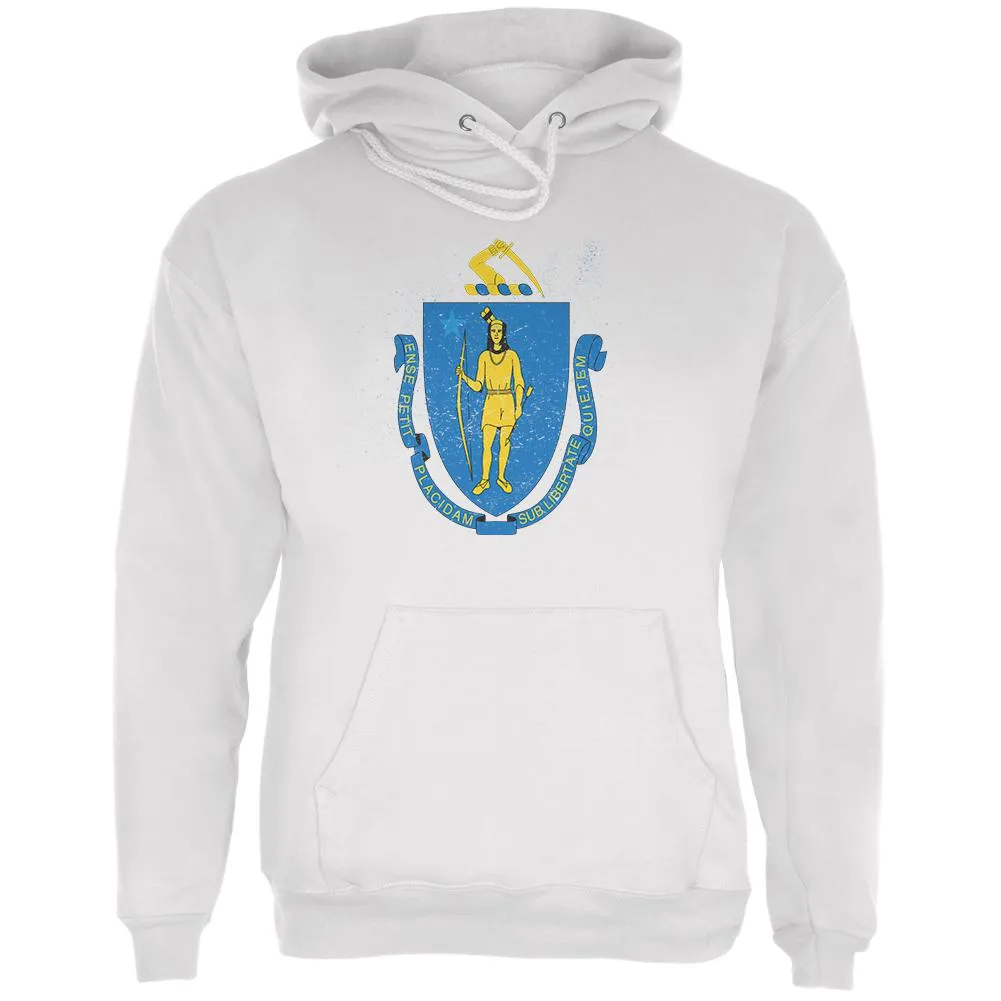 Born and Raised Massachusetts State Flag Mens Hoodie sold by Old Glory