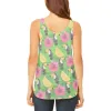 Tropical Vacation Toucan Pattern Juniors Flowy Side Slit Tank Top sold by Old Glory