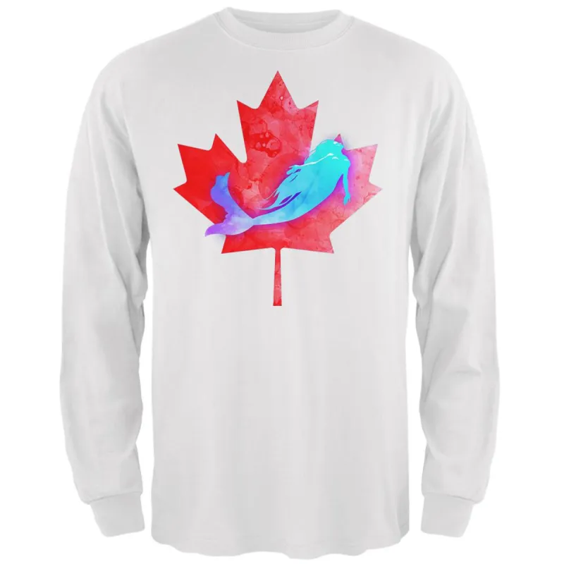 Canadian Mermaid Mens Long Sleeve T Shirt sold by Old Glory
