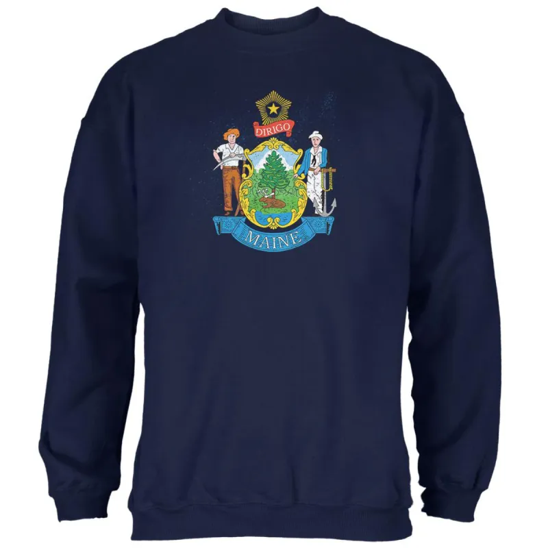 Born and Raised Maine State Flag Mens Sweatshirt sold by Old Glory
