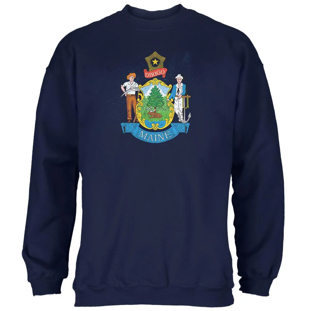 Born and Raised Maine State Flag Mens Sweatshirt sold by Old Glory