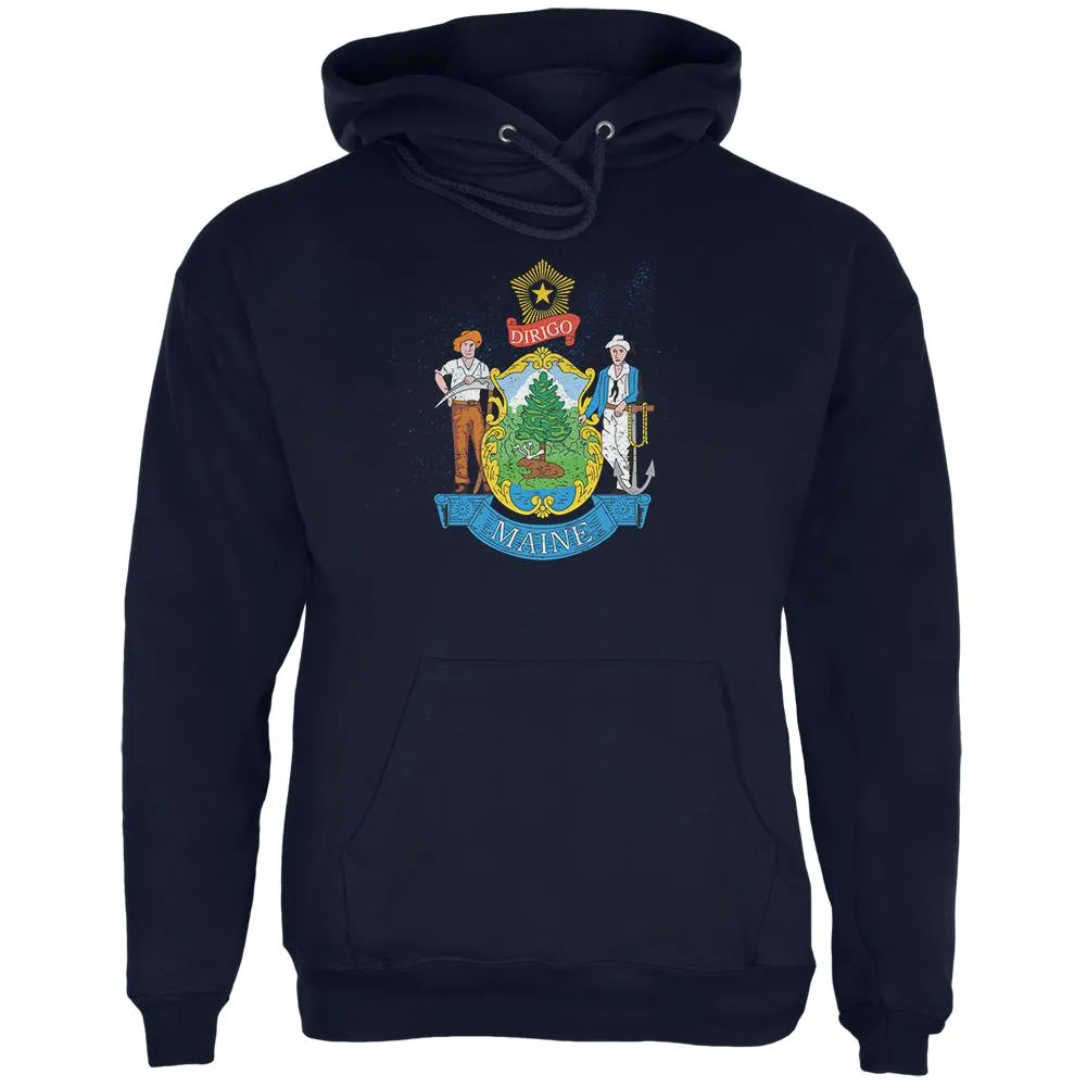 Born and Raised Maine State Flag Mens Hoodie sold by Old Glory