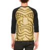 Tiki God Gold Face Luau Mens Raglan T Shirt sold by Old Glory