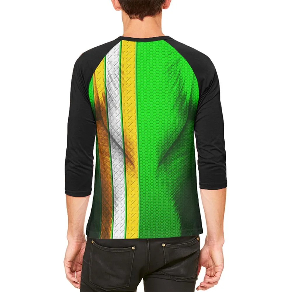 St Patrick's Day Irish Champion Superhero Costume Mens Raglan T Shirt sold by Old Glory product image thumbnail 2