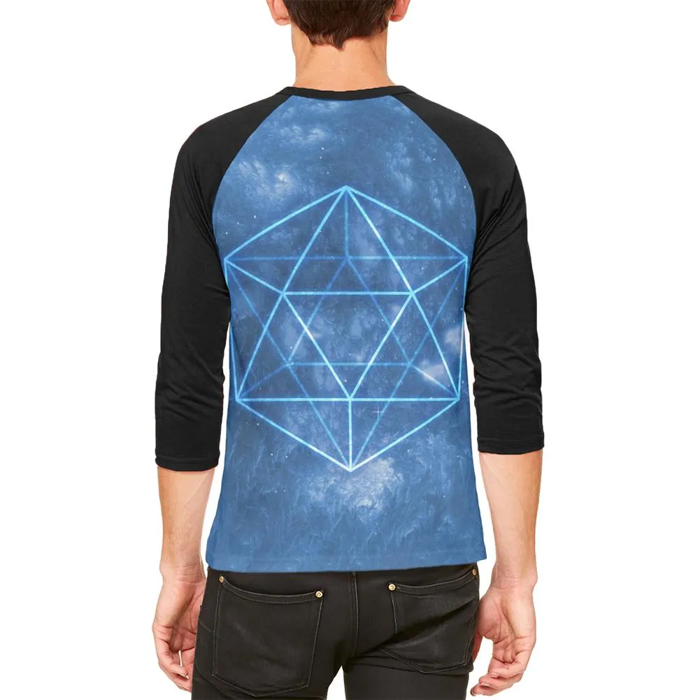 Sacred Geometry Icosahedron Crystal Wind Mens Raglan T Shirt sold by Old Glory product image thumbnail 2