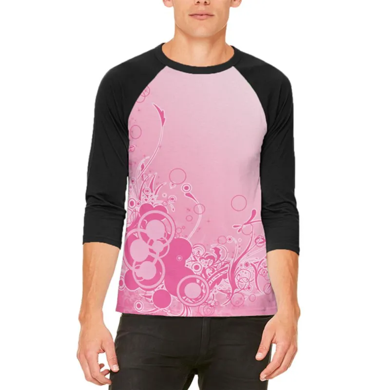 Pink Ombre Day Dream Mens Raglan T Shirt sold by Old Glory