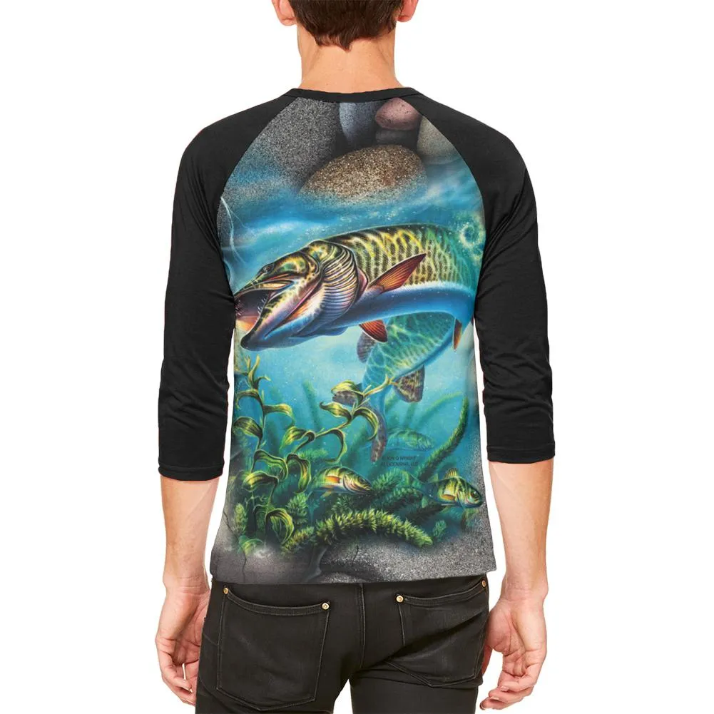 Muskie Fishing Mens Raglan T Shirt sold by Old Glory product image thumbnail 2