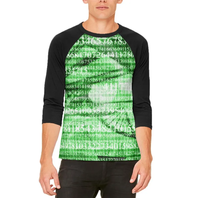 Math Science Genetics Geek Numbers are Life Mens Raglan T Shirt sold by Old Glory