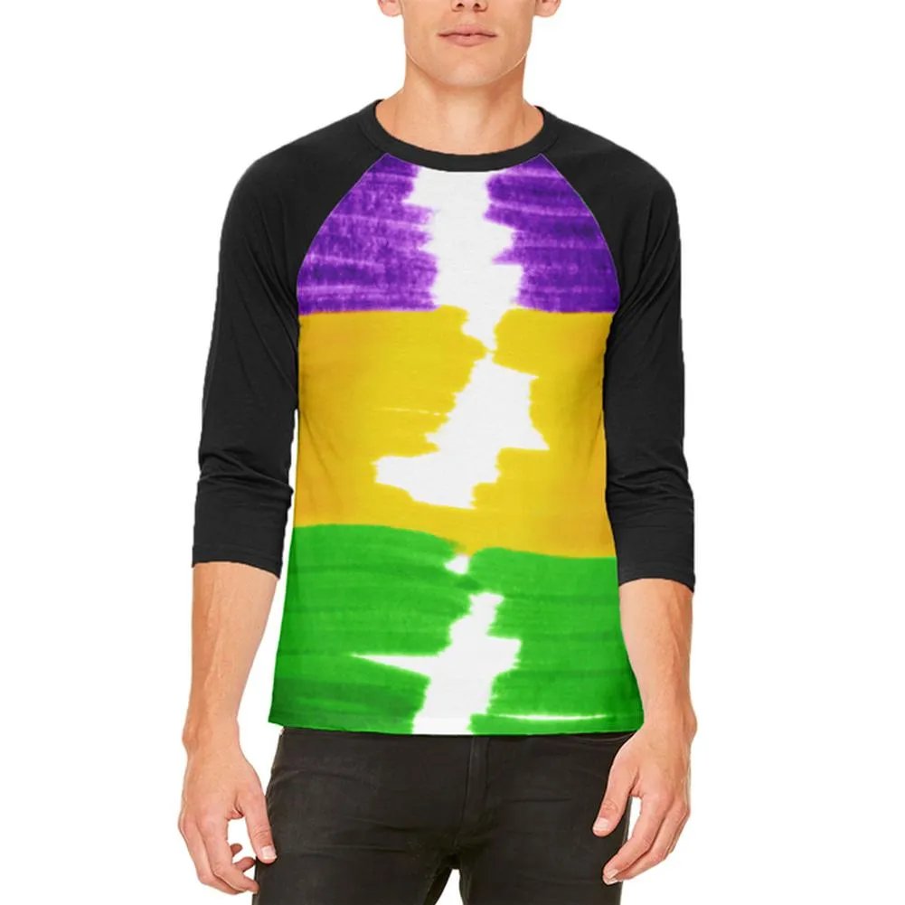 Mardi Gras Color Me Cajun Mens Raglan T Shirt sold by Old Glory