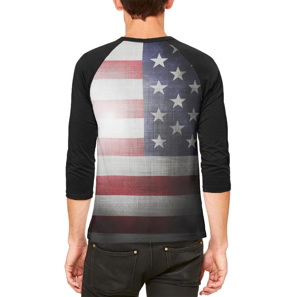 4th of July Let Lady Liberty Light the Way Mens Raglan T Shirt sold by Old Glory product image thumbnail 2