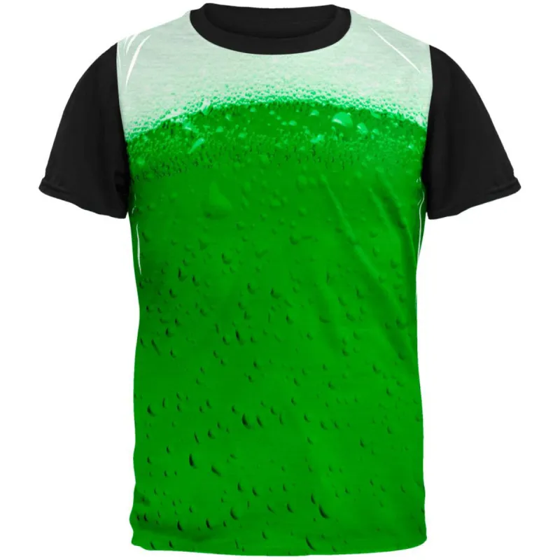 St Patricks Irish Green Beer Adult Black Back T-Shirt sold by Old Glory
