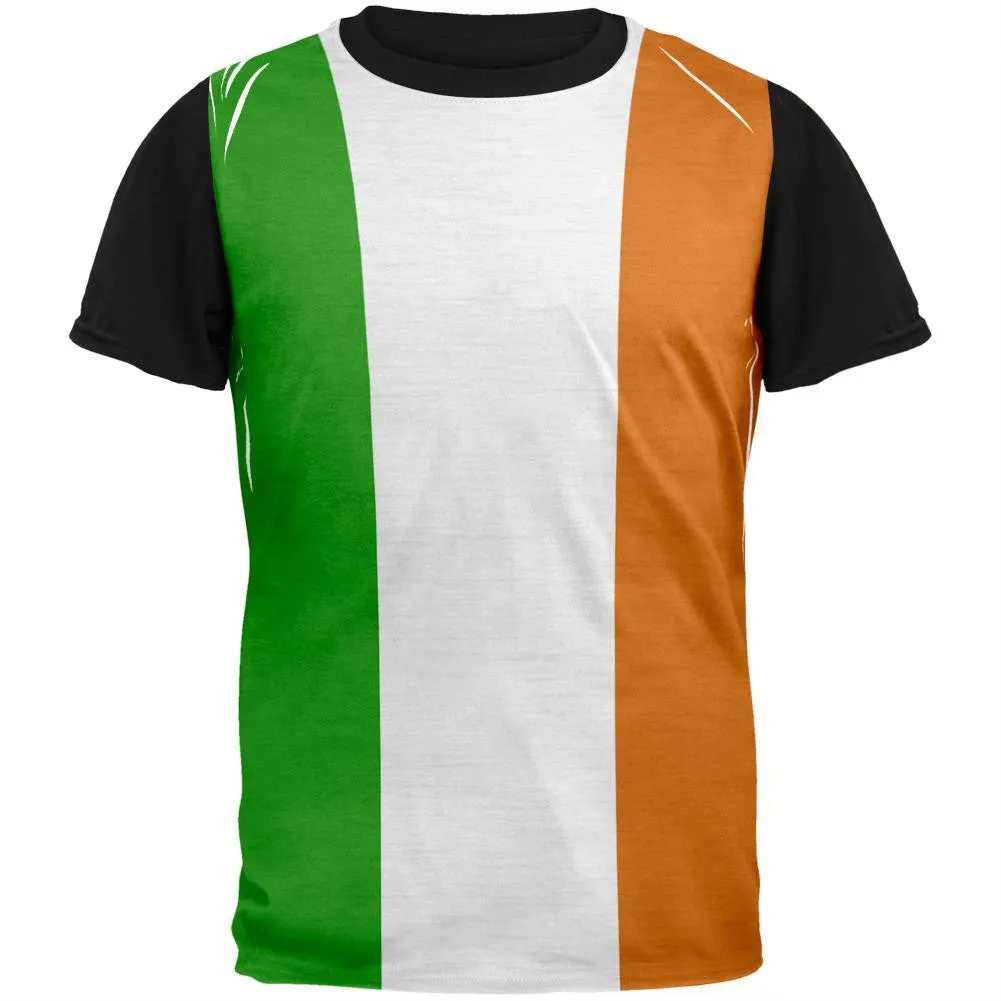 St Patricks Irish Flag Adult Black Back T-Shirt sold by Old Glory