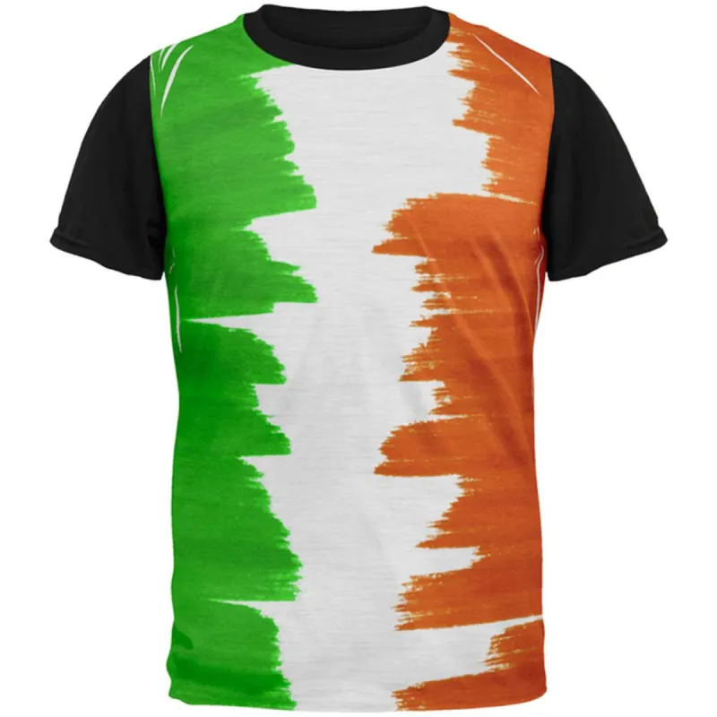 St Patrick's Day Color Me Irish All Over Mens Black Back T Shirt sold by Old Glory