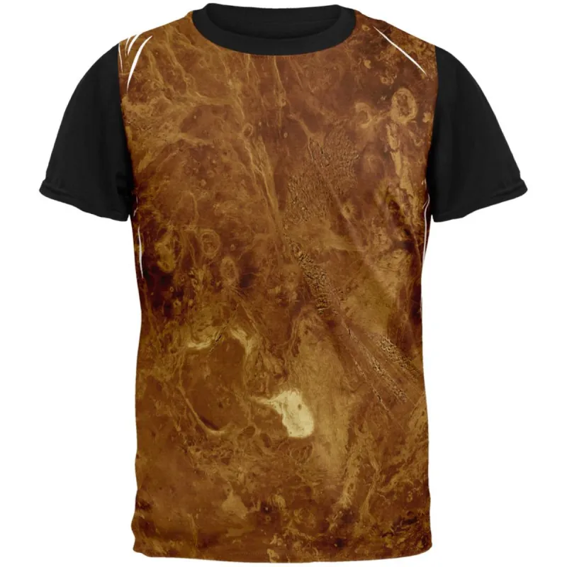 Solar System Planet Venus Adult Black Back T-Shirt sold by Old Glory
