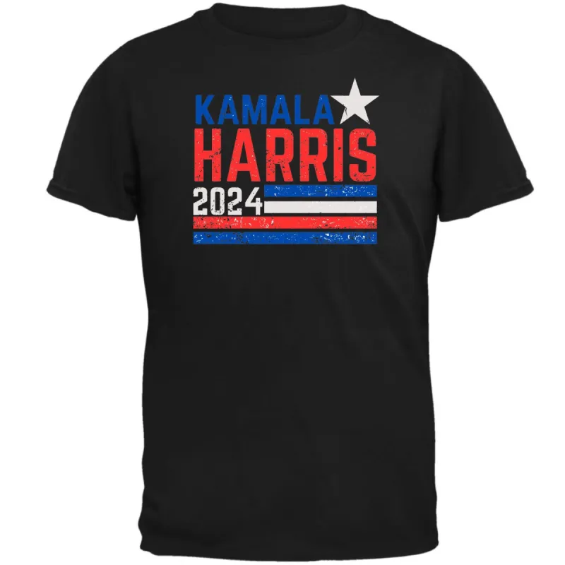 Election 2024 Kamala Harris Distressed Splattered Paint Flag Mens T Shirt sold by Old Glory