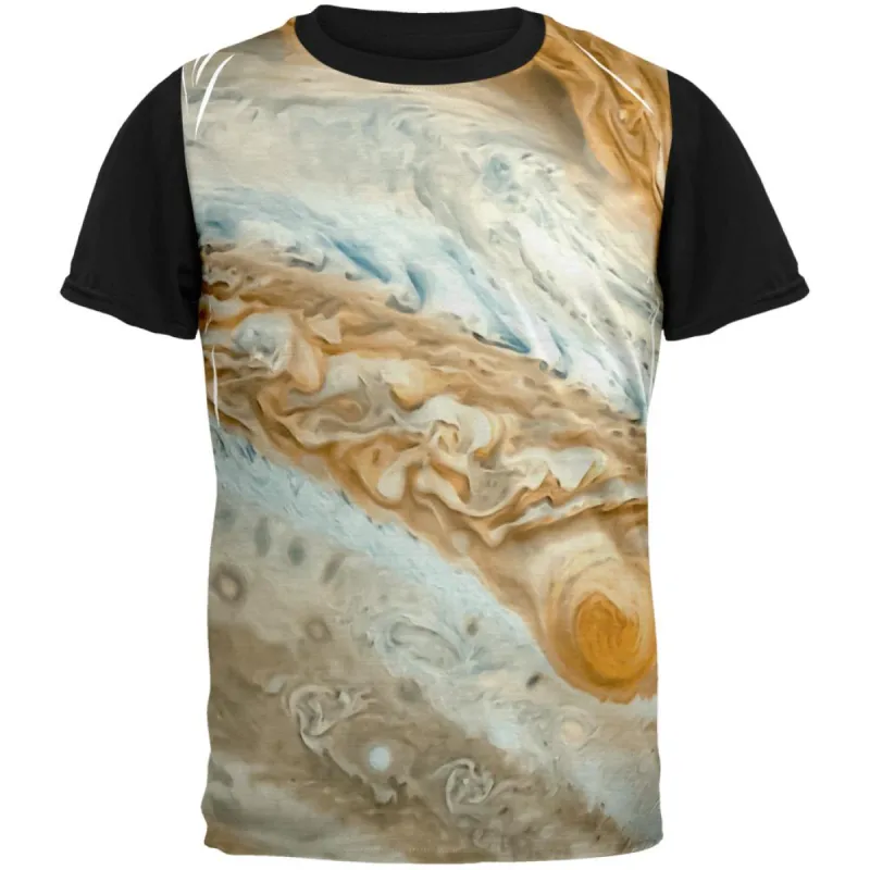 Solar System Planet Jupiter Adult Black Back T-Shirt sold by Old Glory