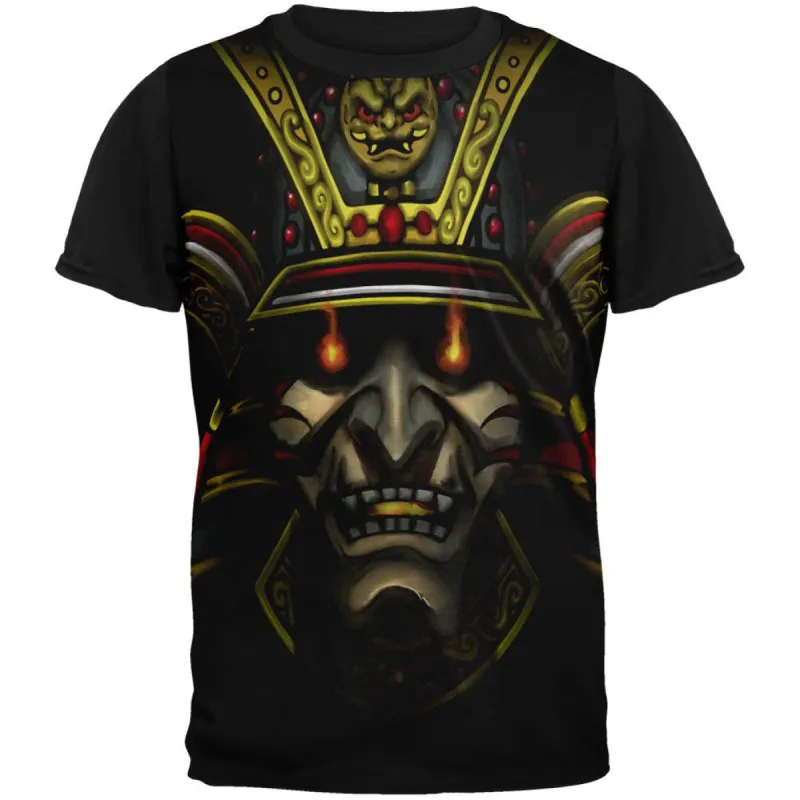 Samurai Face Mask Adult Black Back T-Shirt sold by Old Glory
