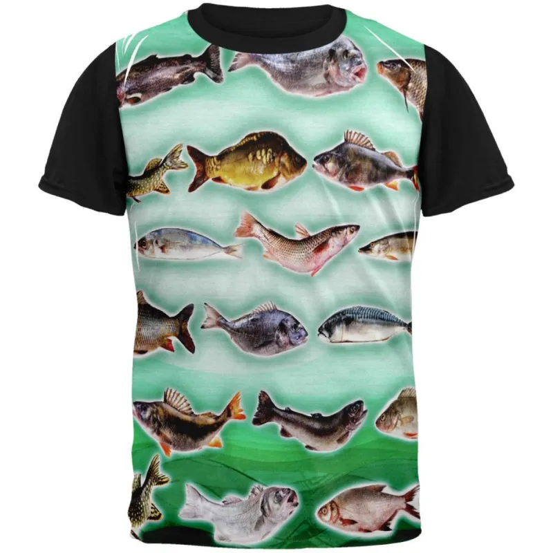 Saltwater Fish Adult Black Back T-Shirt sold by Old Glory