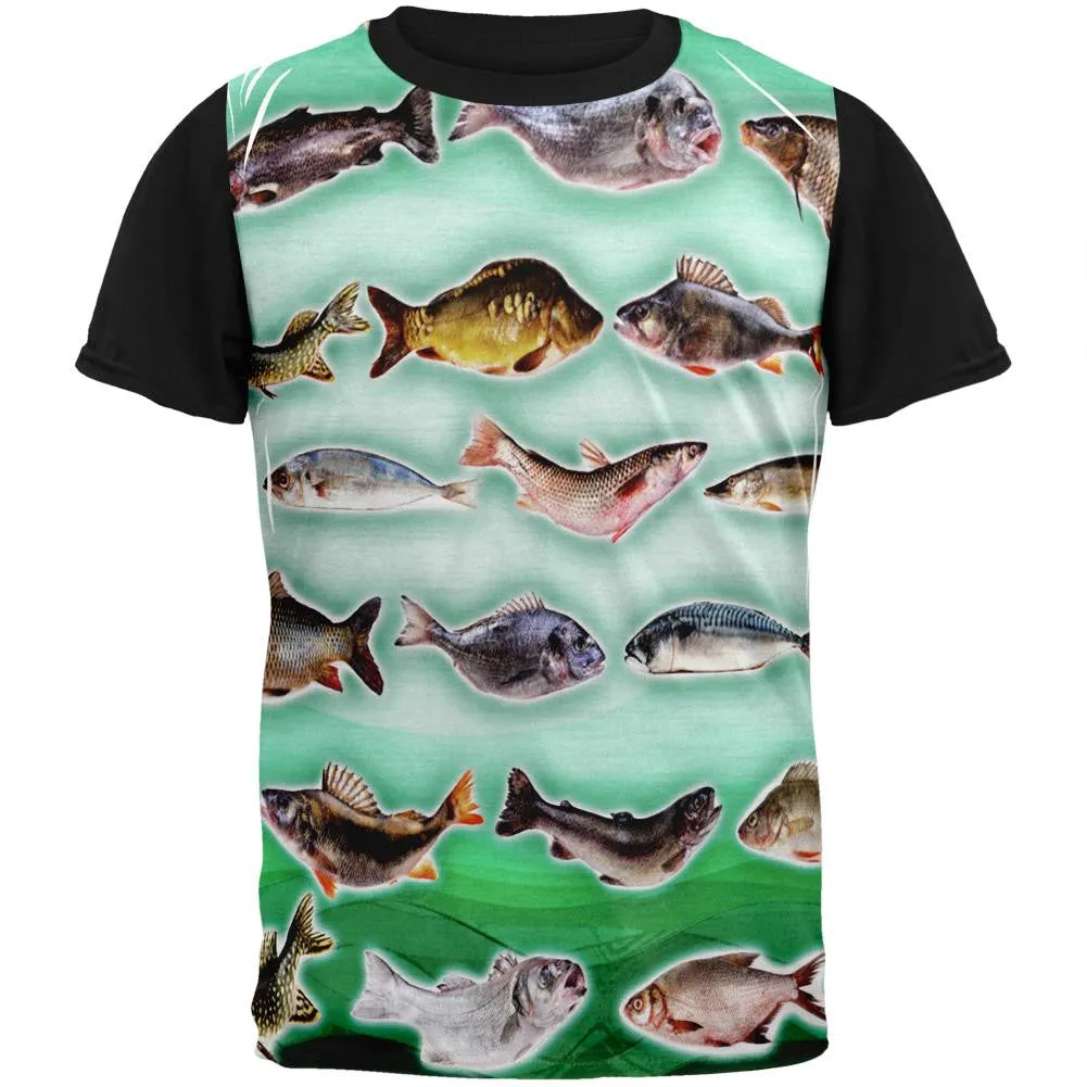 Saltwater Fish Adult Black Back T-Shirt sold by Old Glory