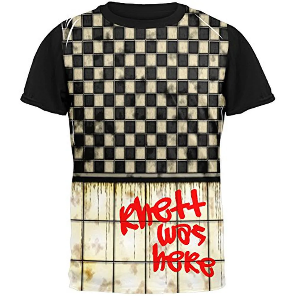 REY Was Here Graffiti Adult Black Back T-Shirt sold by Old Glory