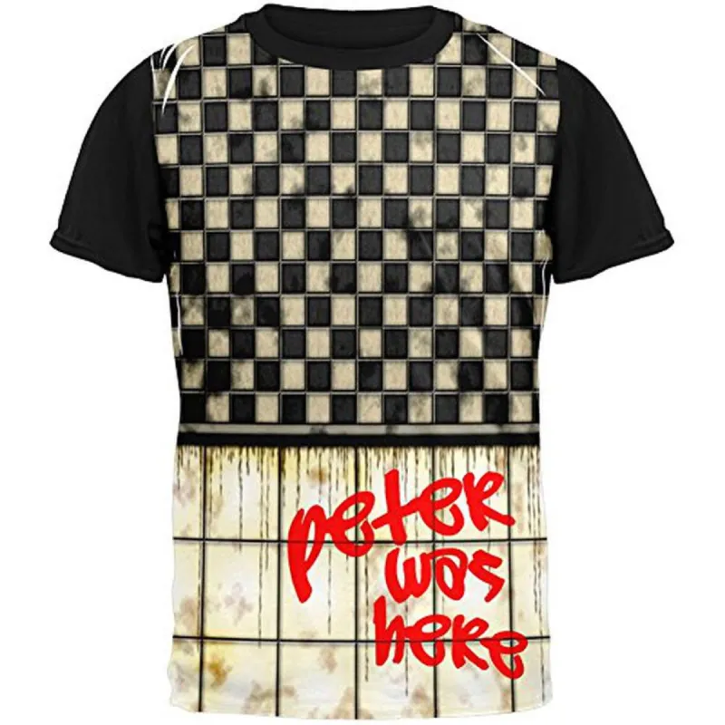 PETER Was Here Graffiti Adult Black Back T-Shirt sold by Old Glory