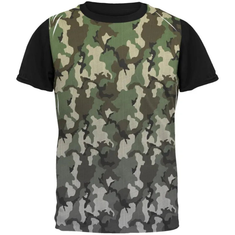 Faded Camo All Over Mens Black Back T Shirt sold by Old Glory