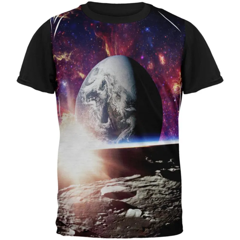 Explore The Infinity Of Space All Over Mens Black Back T Shirt sold by Old Glory